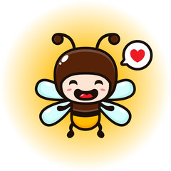 Obraz premium design vector cute fireflies