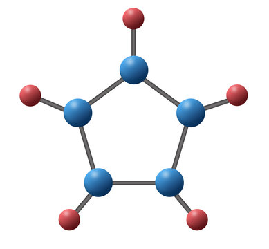 3d illustration of Cyclopentane is a highly flammable alicyclic hydrocarbon with chemical formula C5H10 ,ring of five carbon atoms each bonded with two hydrogen, being alkanes.