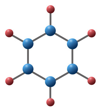 3d illustration of Cyclohexane is a cycloalkane with the molecular formula C6H12, cyclohexane is produced by hydrogenation of benzene in the presence of a Raney nickel catalyst. 