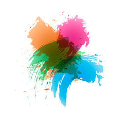 Multicolored abstract splashes. Vector illustration.