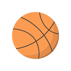 Traditional basketball ball. Sports equipment, game, match. Can be used for topics like competition, tournament, activity