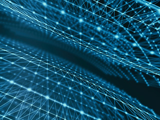 Abstract geometry surfaces, lines and points background, Used as digital wallpaper and technology background.	
