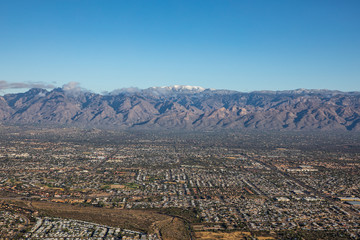 Mount Lemmon in Airzona, aerial view.