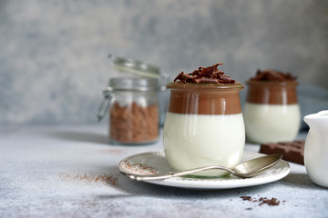 Panna cotta - traditional italian cream dessert.