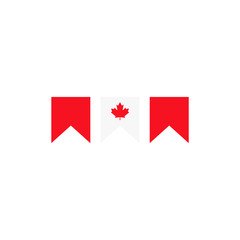 This is set design elements for Canada Day first of July. Vector illustration.