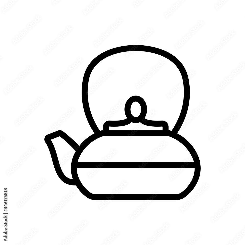 Poster small teapot with large spout icon vector. small teapot with large spout sign. isolated contour symb