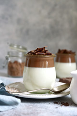 Panna cotta - traditional italian cream dessert.