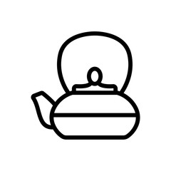Obraz premium small teapot with large spout icon vector. small teapot with large spout sign. isolated contour symbol illustration
