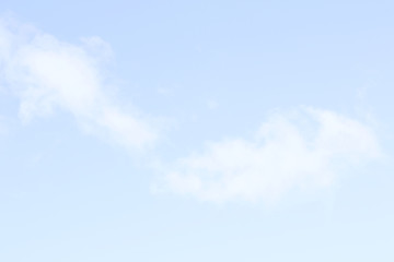 blue sky and white background