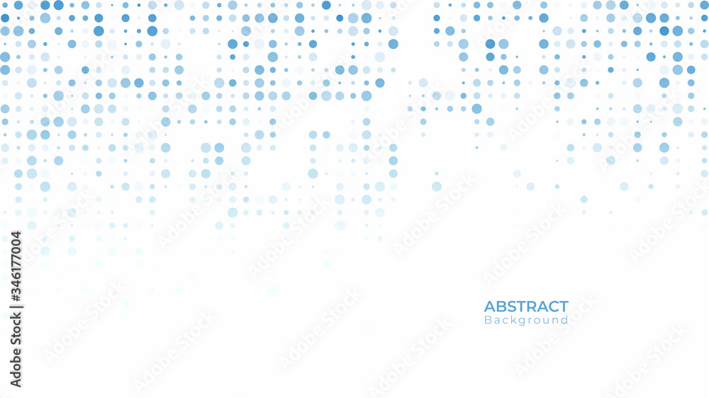 Poster abstract modern dynamic geometric background. halftone dotted texture. vector illustration