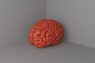 Cornered mind. 3d illustration.