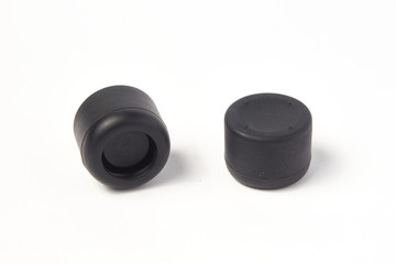 extenders on analog sticks for a gamepad on a white background isolate
