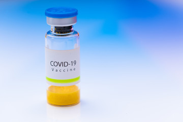 Coronavirus, Covid 19 virus, vaccine vial