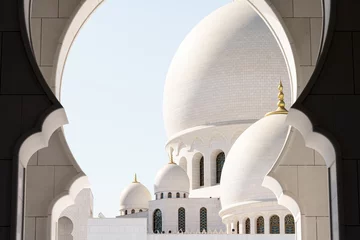 Foto auf Glas Abu Dhabi Mosque © VanWido