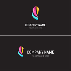 Colorful Abstract Logo Design. Gradient Style Company logo