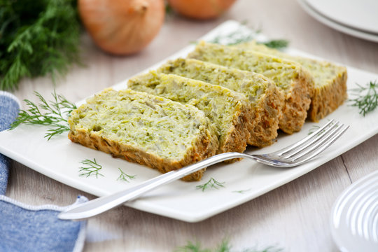 Slices Of Zucchini Flan