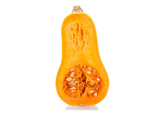 butternut squash isolated on white background.