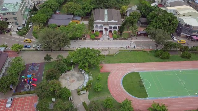 Aerial view of Taiwan Kaituo Shiliao Wax Museum a.k.a. Former Tait & Co. Merchant House.