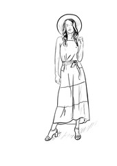 a young girl in a hat