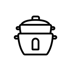 kitchen double boiler for food icon vector. kitchen double boiler for food sign. isolated contour symbol illustration
