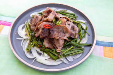 Fried Beef Brisket with garlic chives salad