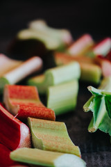 De la Rhubarbe dans la cuisine