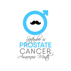 Obraz premium Vector illustration on the theme of Prostate Cancer awareness month observed each year during September.