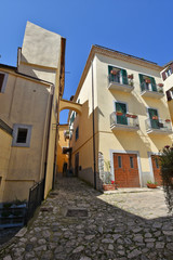 A narrow street in the medieval town of Itri, in the province of Latina