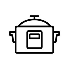 crock-pot kitchen icon vector. crock-pot kitchen sign. isolated contour symbol illustration