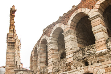 Naklejka premium Arena Colosseum historical part of Verona, Veneto, Italy,