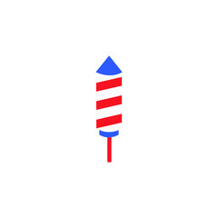 This is set design elements for USA Independence Day Fourth of July. Vector illustration.