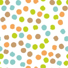 Papier Peint Lavable Polka dot Points de pinceau colorés épars. Motif de fond sans couture. Fond d& 39 écran vectoriel abstrait