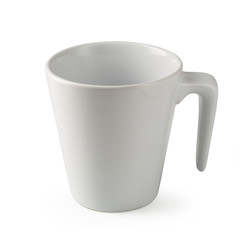 White ceramic mug isolated on a white.