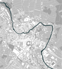 map of the city of Norwich, Norfolk, East of England, England, UK