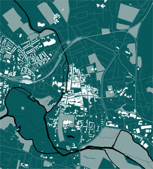 map of the city of Salisbury, Wiltshire, South West England, England, UK