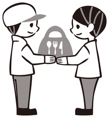配達　受け取り　イラスト