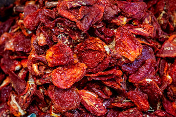 Dried pepper: it is one of the local flavors of Antiochia, the city of Gastronomy. Long Bazaar.