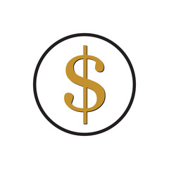 Dollar icon. Currency symbol, money, business. Vector illustration.