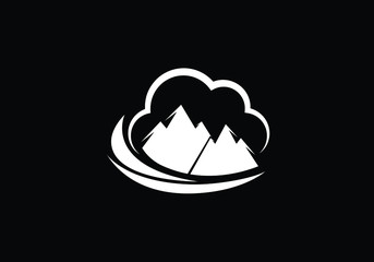 Mountain Logo design template, Mountain Logo sign symbol