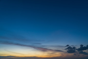 sunset sky with clouds