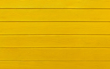 Wooden boards painted in yellow. Yellow wood background.