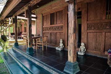 Balinese traditional house with terrace and compound.