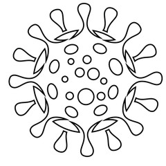 
Coronovirus bacteria icon