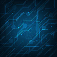 Fototapeta premium Vector technology in electronic circuit design.