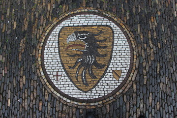 Mosaico en el suelo de la calle