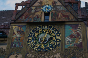 Germany, Ulm Town Hall: the eastern façade is decorated with interesting and instructive scenes from the Old Testament