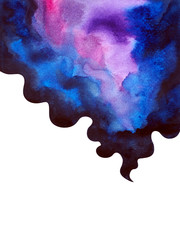 abstract universe background spiritual mind art watercolor painting illustration design