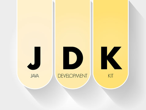 JDK - Java Development Kit acronym, technology concept background