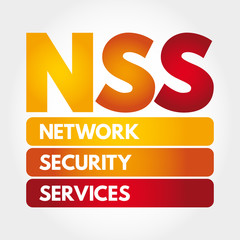 NSS - Network Security Services acronym, technology concept background