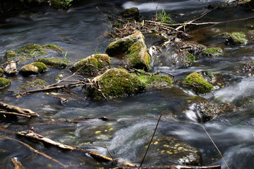 Fototapeta na wymiar Ein Fluss mit Steinen